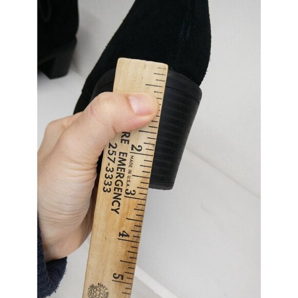 Clarks Suede‎ Scene Boots Size 9 Chunky Heel Lace Up shoes - Picture 8 of 9